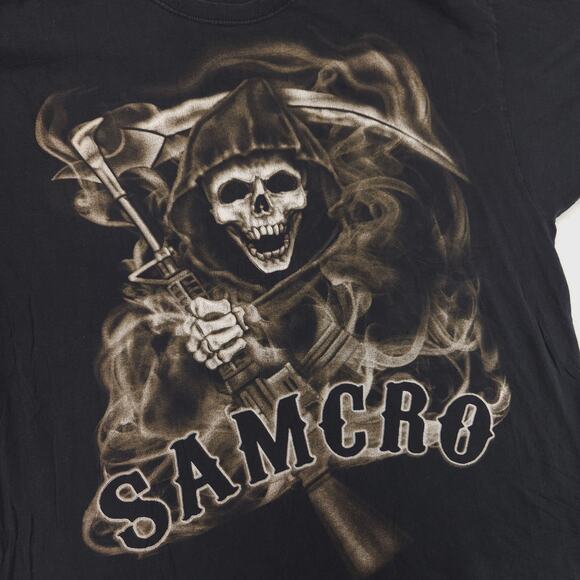 Sons of Anarchy Samcro Casual Crew Neck Graphic T Shirt Mens Size 2XL Black - Picture 4 of 9